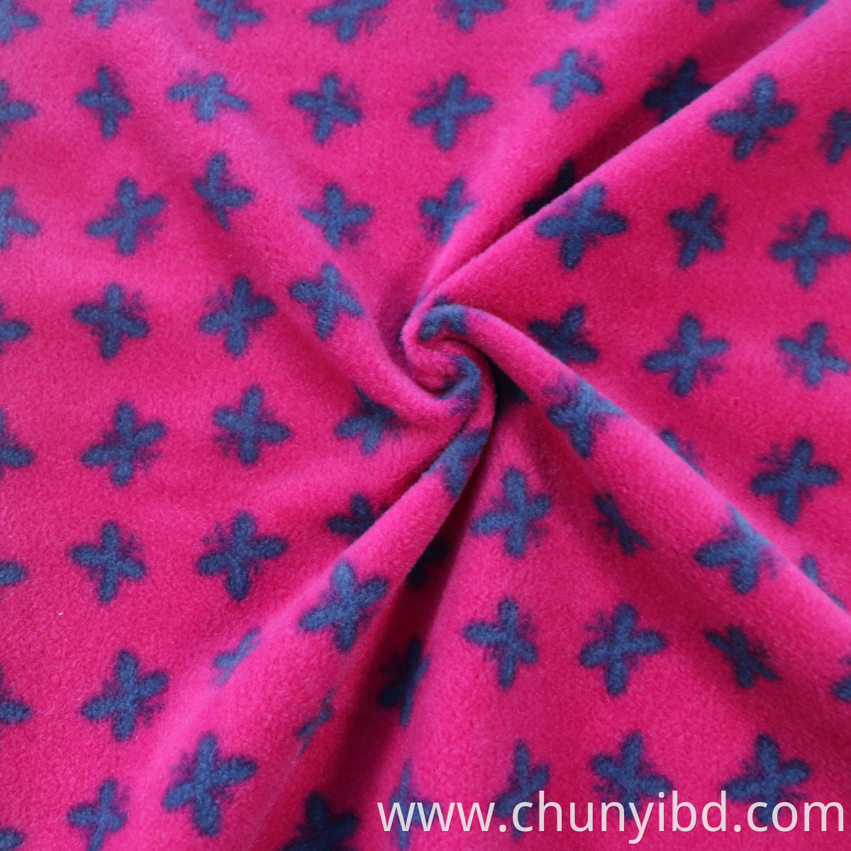 Butterfly designs high quality anti-pilling fleece fabric